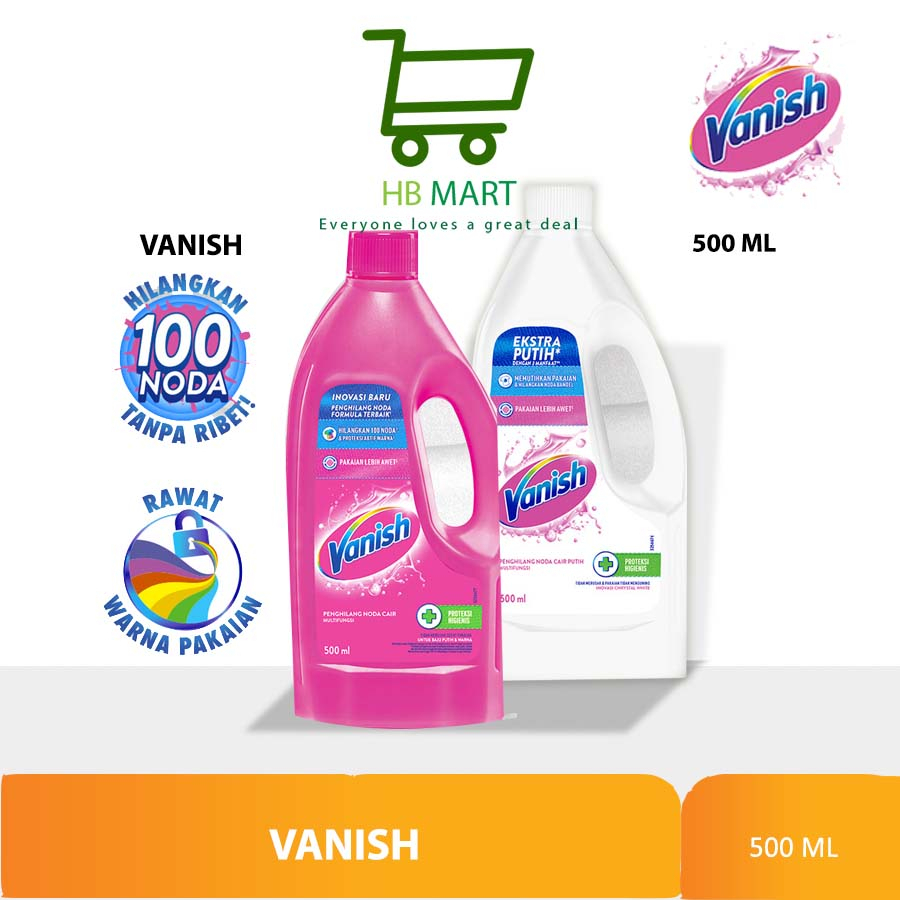 Vanish White Cair Bottle 500ml - Penghilang Noda Pakaian