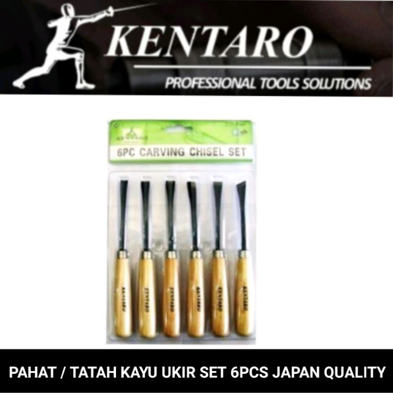 TATAH / PAHAT KAYU UKIR SET 6PCS KENTARO JAPAN QUALITY