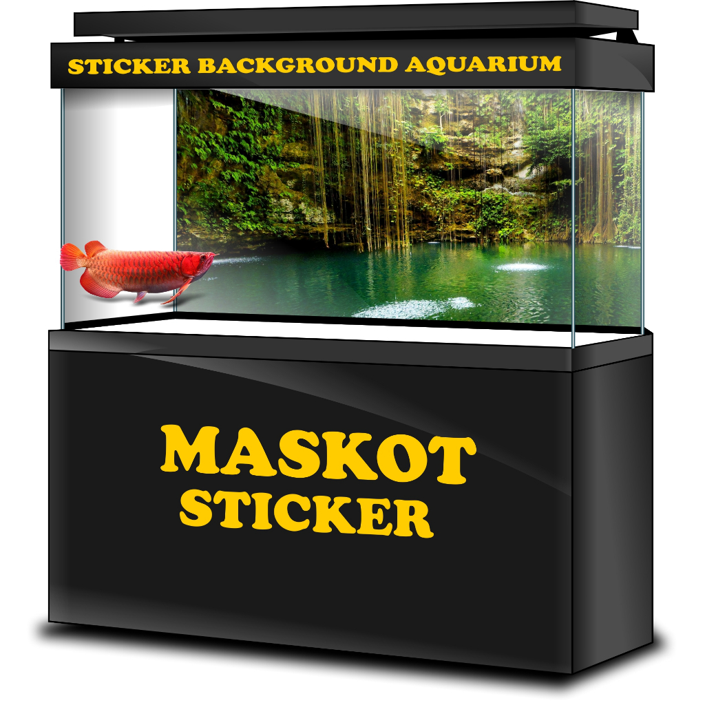 STICKER AQUARIUM, STIKER AKUARIUM, AQUASCAPE,  STIKER KACA AQUARIUM, STIKER BACKGROUND AQUARIUM, STI