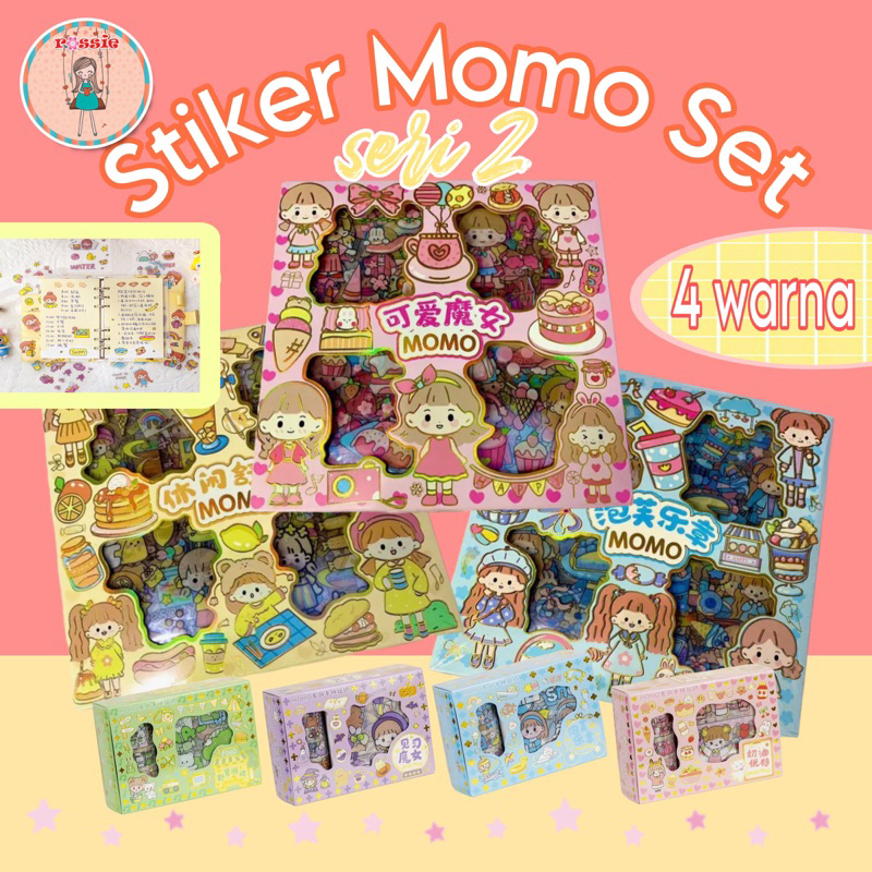 

Stiker Box Momo Baru/Stiker Momo Seri 2/Momo Stiker New Series/Stiker Momo Girl Korea Isi 100 pcs/Stiker Deco Aesthetic/Momo Stiker Karakter Korea Lucu Tempel Hias Anti Air