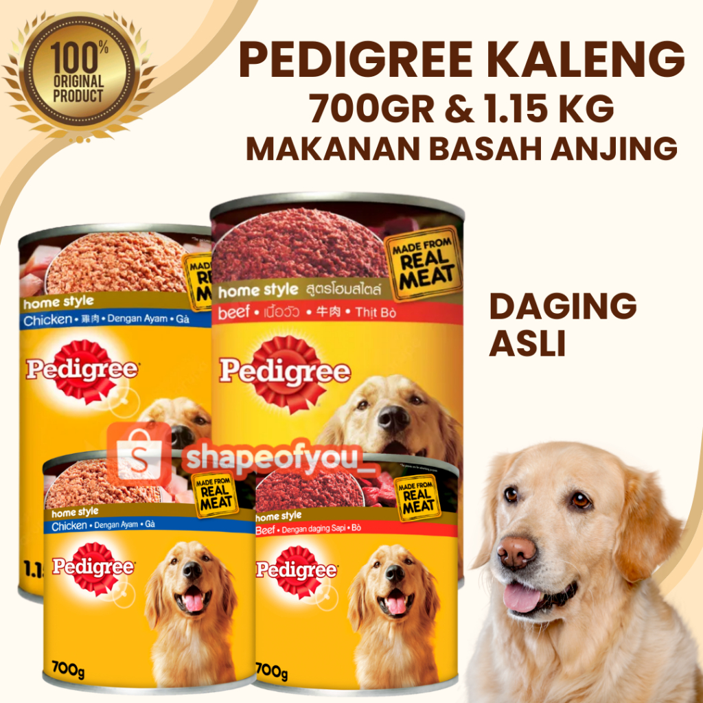 Pedigree Kaleng 1.15kg Anjing Wet Dog Food Can Pedigri Kaleng 700gr Makanan Basah Anjing Pedigre Puppy