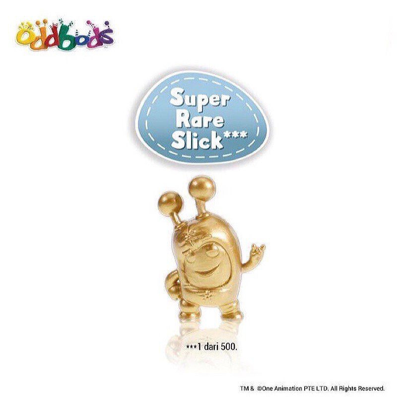 Oddbods mini Figure Super Rare Special *Slick Gold*