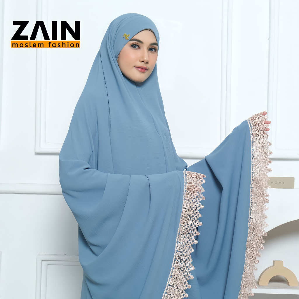 ZAIN - Mukena Dewasa Ameena 3in1 Crinkle Premium Mewah Jumbo Travel