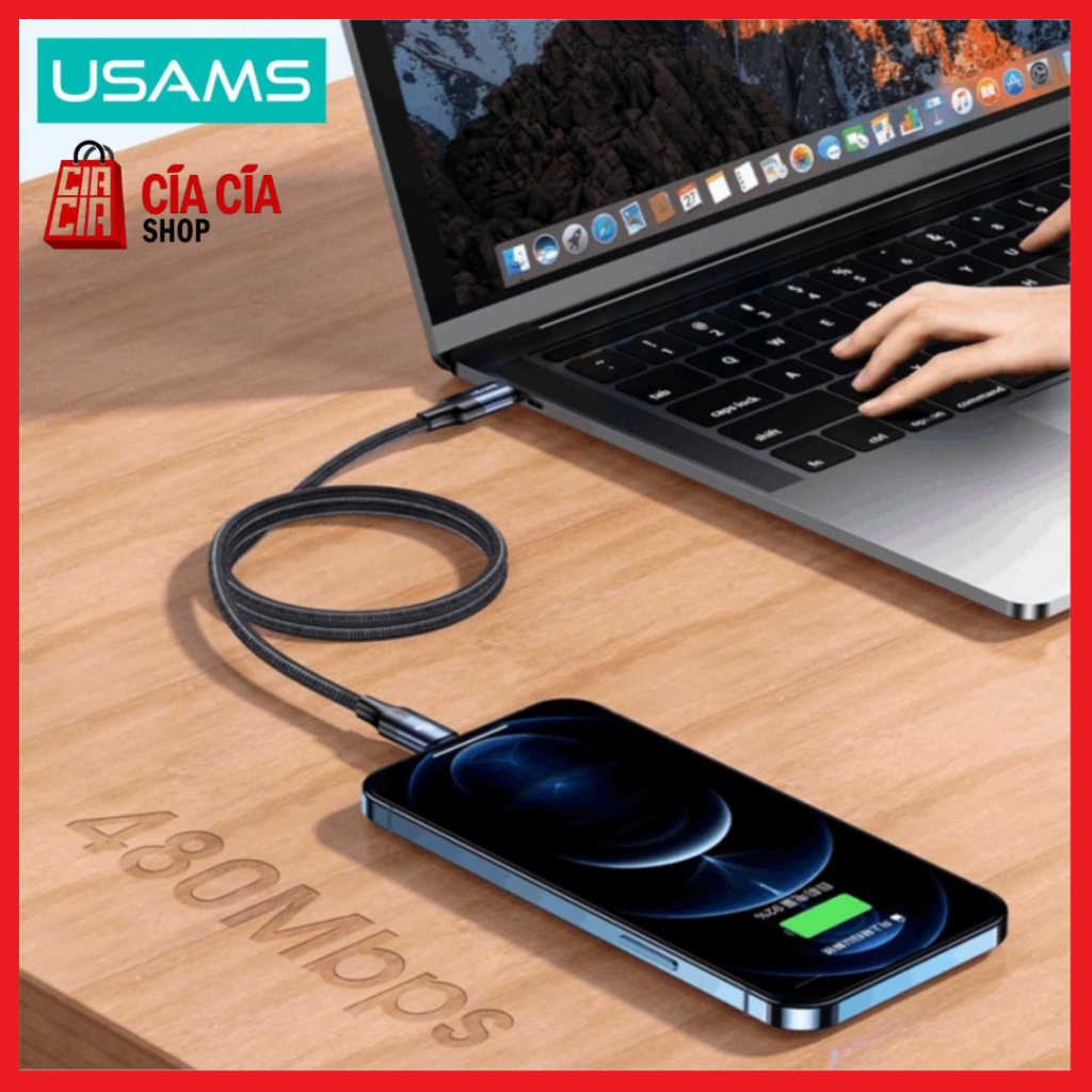 USAMS U71 Kabel Data Charger Type C to Lightning 20W Fast Charging PD USB C to Lightning