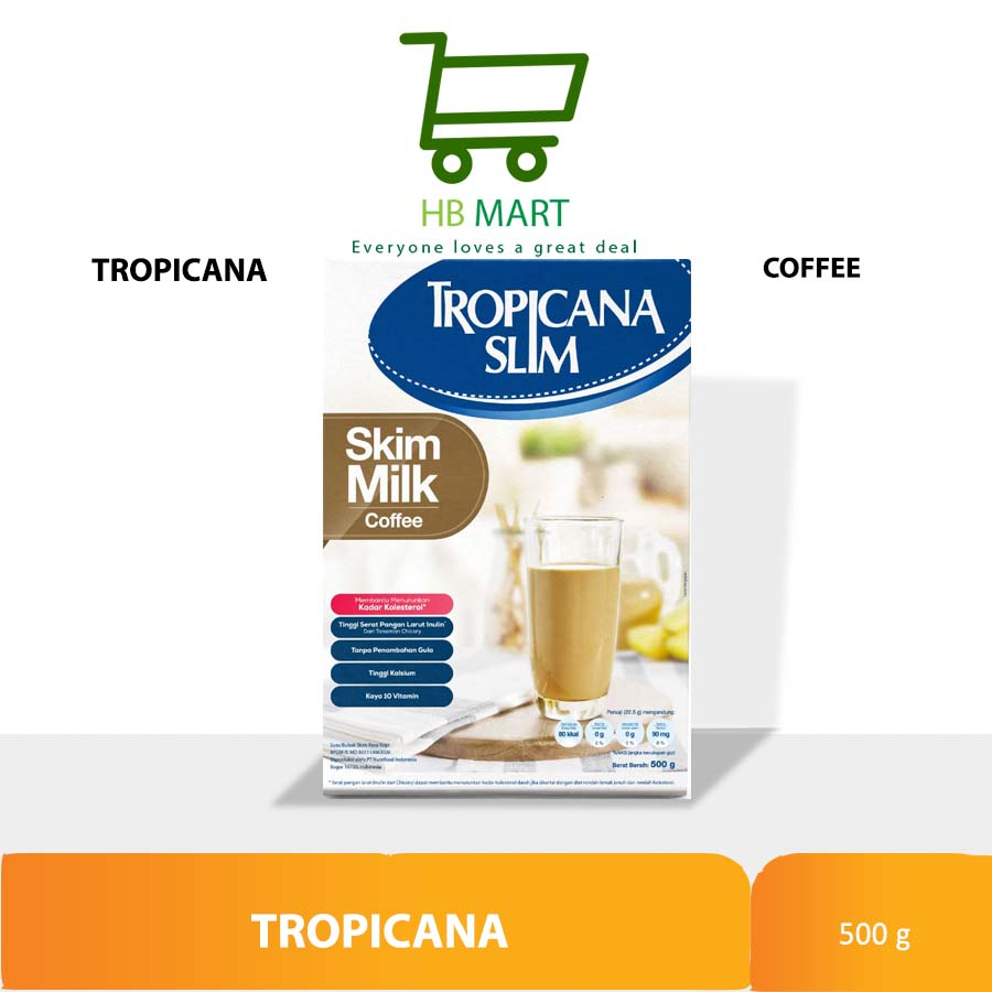 

Tropicana Slim Skim Milk Coffee 500gr - Susu Turunkan Kolesterol