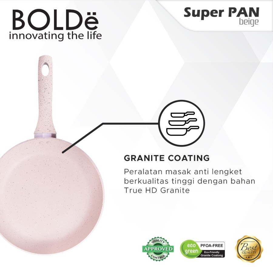 BOLDe Wajan / Super Fry Pan Beige 18cm