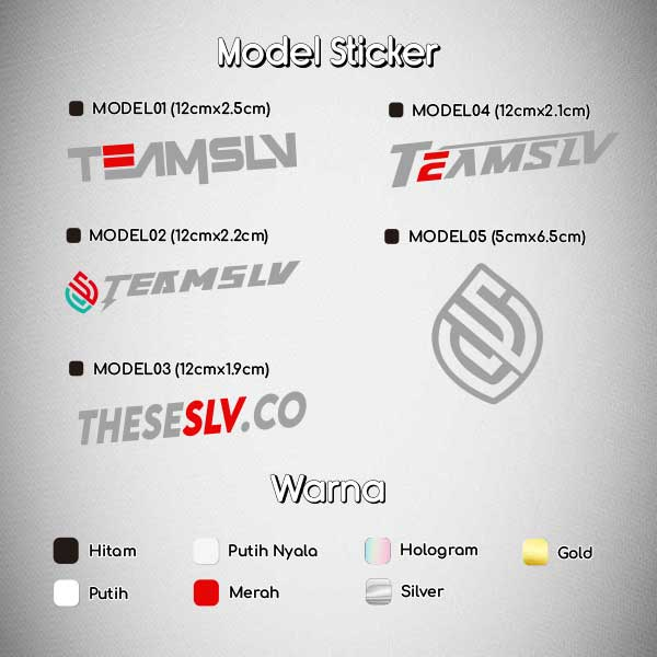 Stiker Team SLV / Sticker Team SLV V3 / Stiker Viral Team SLV / Sticker Motor Team SLV Glossy Waterproof / Sticker Hologram Team SLV Terbaru