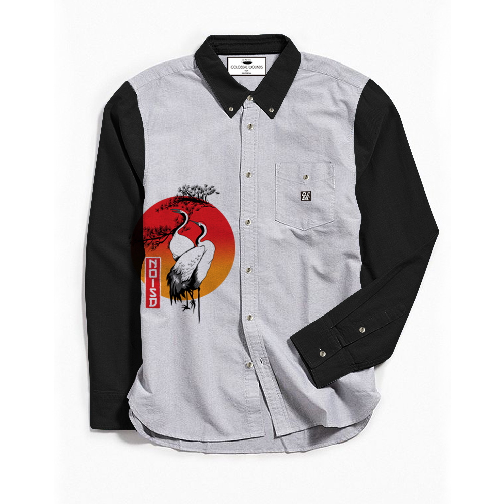 kemeja pria lengan panjang noisd detonation - sukajan  4