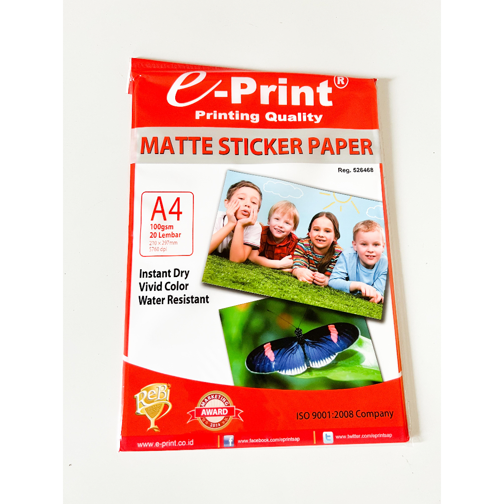 

Matte Sticker Paper E-PRINT 100gsm Kertas Stiker