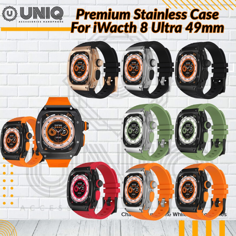 Strap Apple Watch Luxury Smartwatch With Metal Case For Apple Watch Series 8 Ultra 49mm