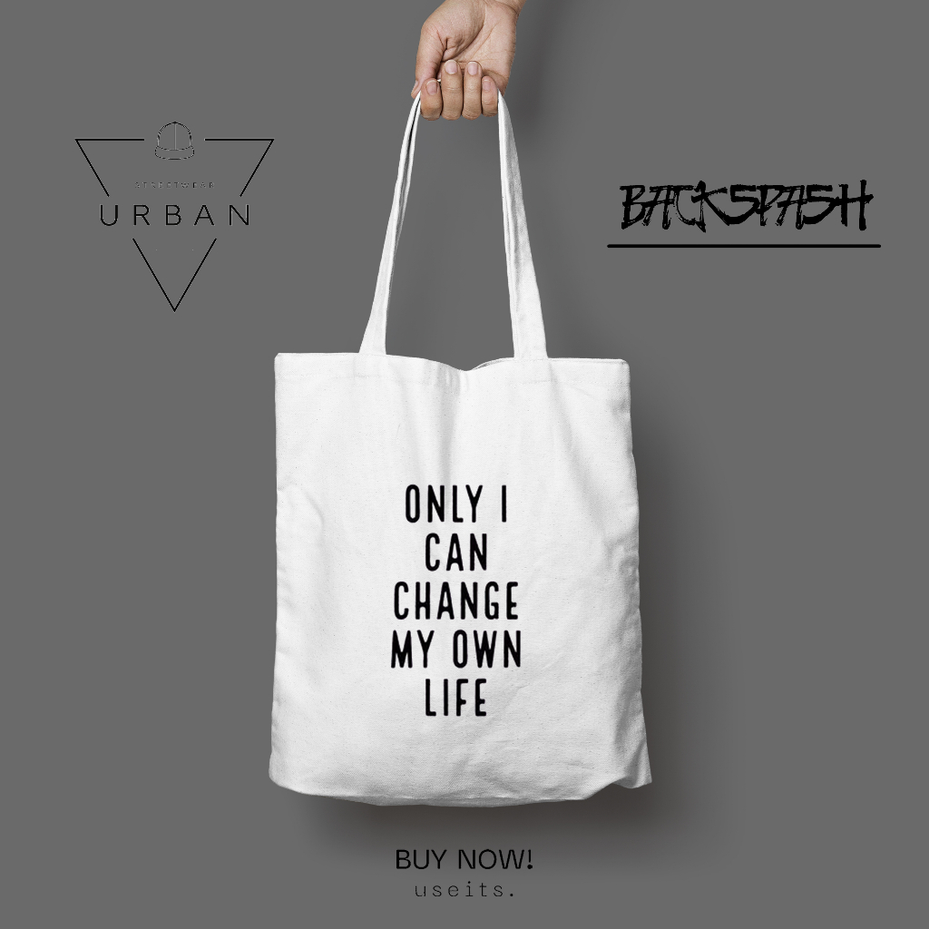 Tas Totebag Aesthetic Kata Kata Pria Wanita Custom