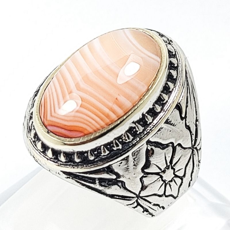 BATU CINCIN JUNJUNG DERAJAT NATURAL PICTURE AGATE KODE 02518