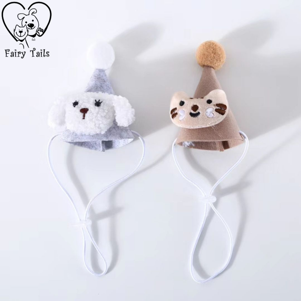 Topi Pesta Ulang Tahun Untuk Anjing dan Kucing Anabul Aksesoris Topi Model Boneka Lucu / Birthday Party Plush Hat Accessories For Pet / Aksesoris Ultah Anabul