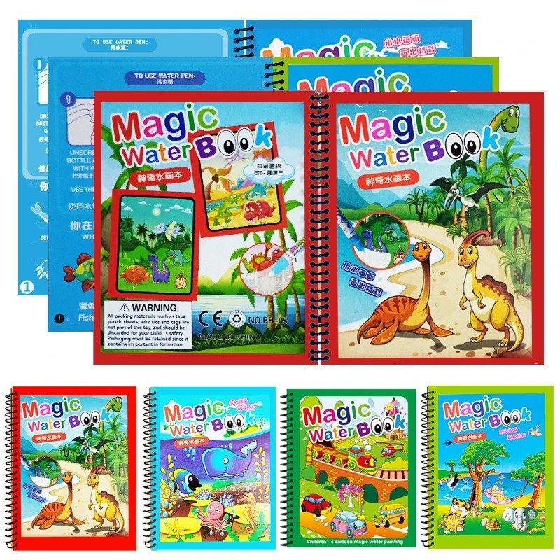 Magic Water Book - Magic Colouring Book - Buku Gambar Ajaib