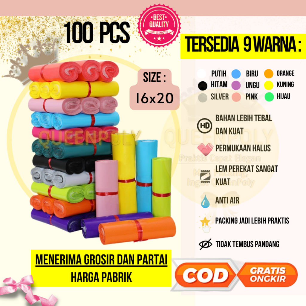Plastik Packing Polymailer 16X20 Polymer Polimer Packingan Online Shop Amplop Plastik Packing Olshop
