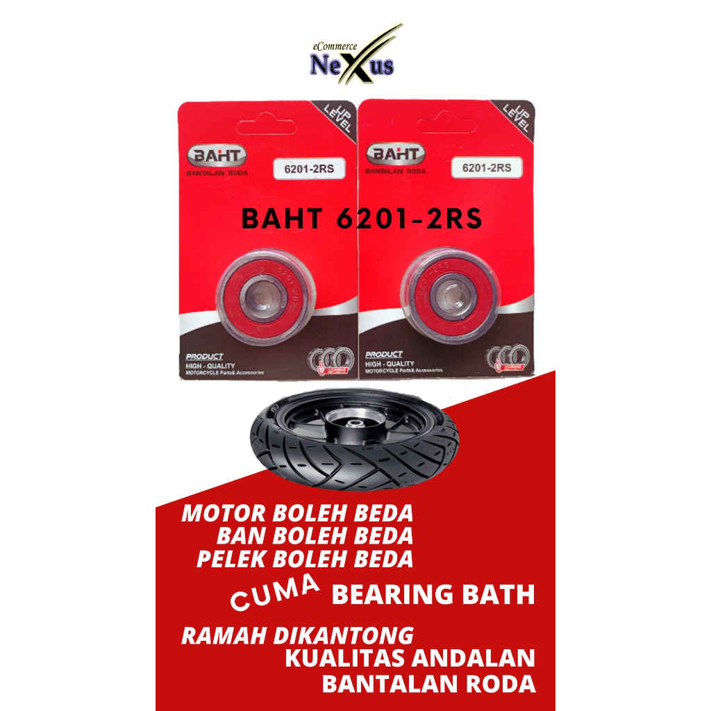 Laher Bearing Roda 6201 2RS BAHT