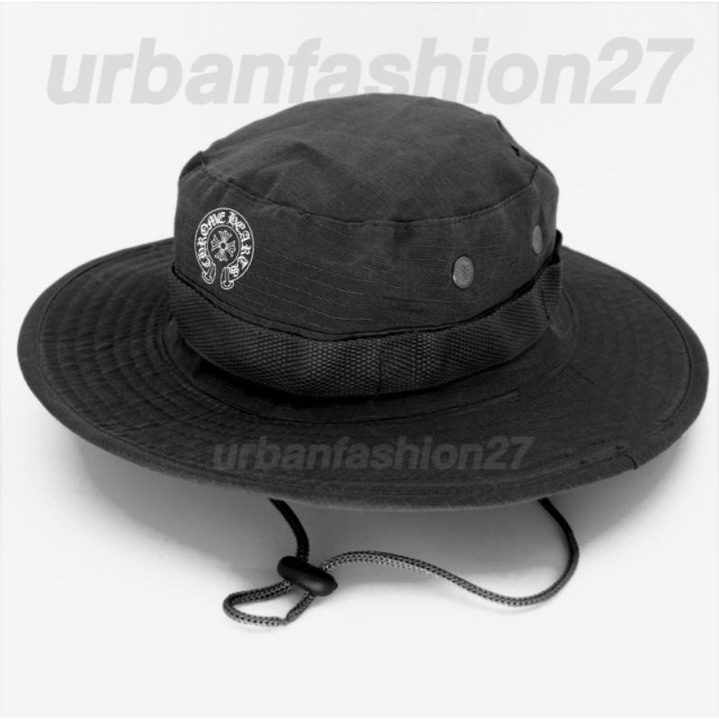 Topi Rimba Gunung Premium Jungle Hat Outdoor Hiking Pria Wanita Lokal CHROME HEARTS