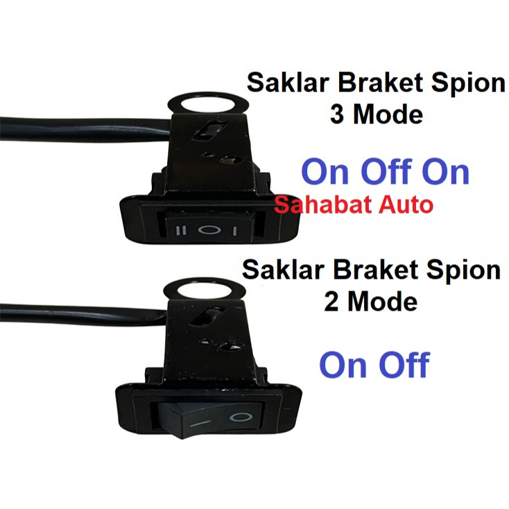 Saklar Lampu Switch On Off Plus Breket Spion Saklar 2 Mode Braket Spion Saklar 3 Mode Motor