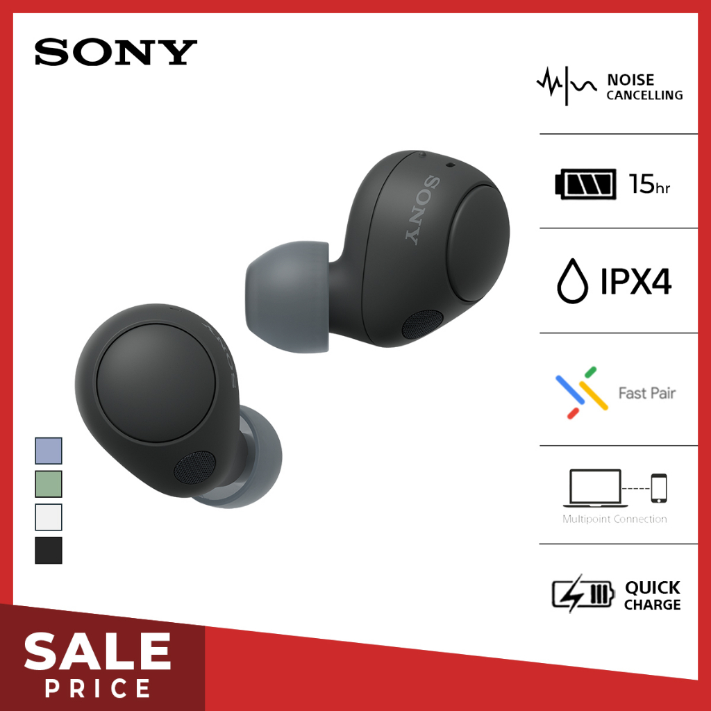 Sony Noise Cancelling Truly Wireless WF-C700N - Black