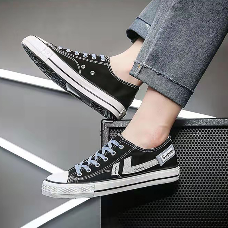 Toread Sepatu Pria Kanvas Model Kekinian Sneakers Tali Berwarna Fashionable Outdoor MC310