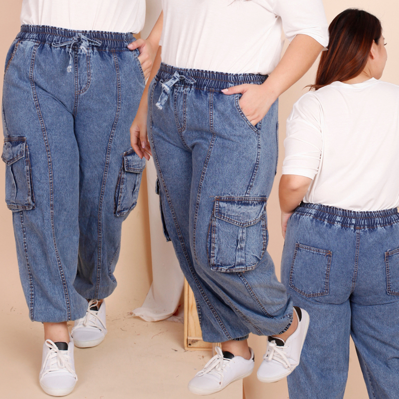 Jogger Jeans Jumbo Celana Panjang Big Size Denim