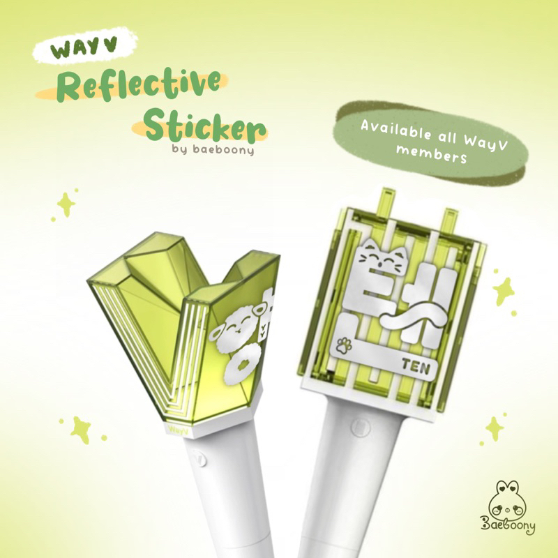 [WAYV] Lightstick Sticker Deco by Baeboony || reflective reflektif nct wayv