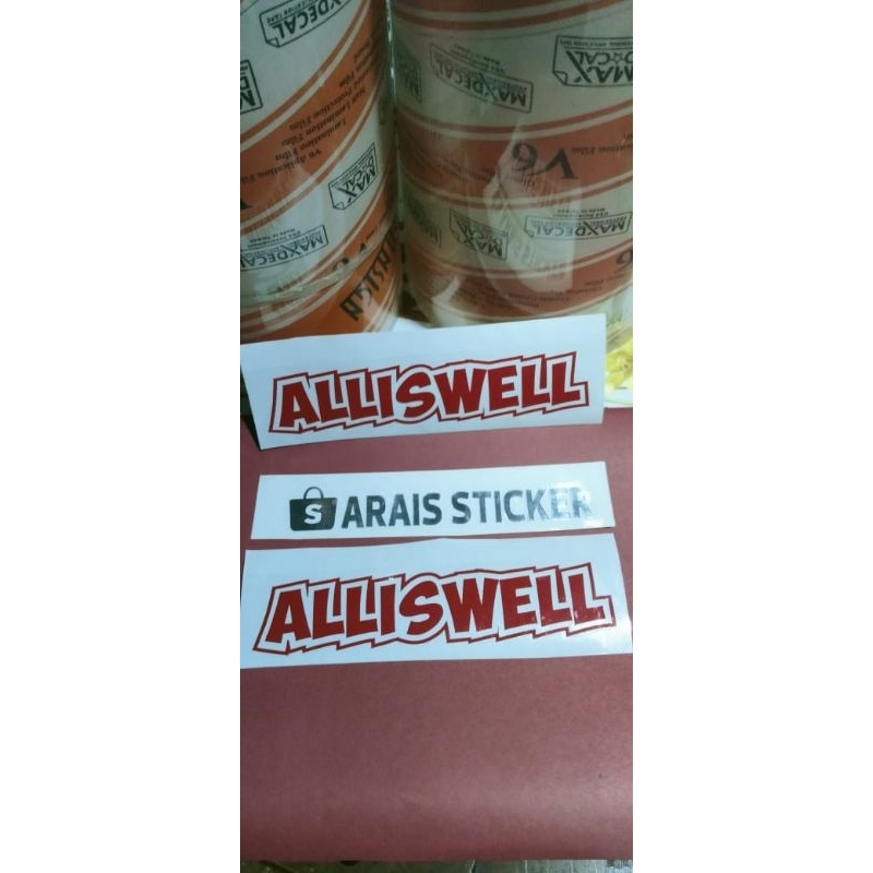 all is well 3 idiots cutting sticker custom murah