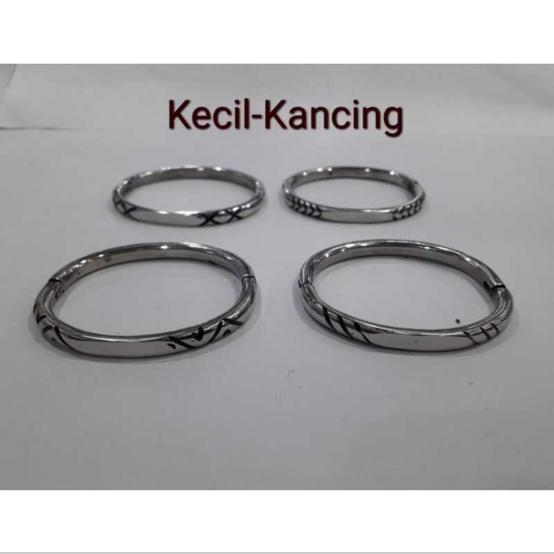 5buah Gelang Monel Papua Kecil Kancing Kulakan Grosir