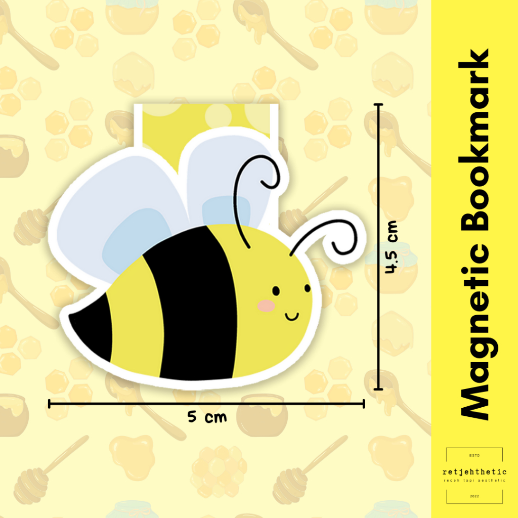 

Magnetic Bookmark: Flying Bee | Pembatas Buku Premium Waterproof Aesthetic