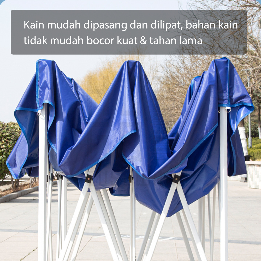 HUGO Kain Tenda Lipat Terpal Atap Tenda Jualan 3x3m Tebal Bahan Kain Oxford Polyester 600D