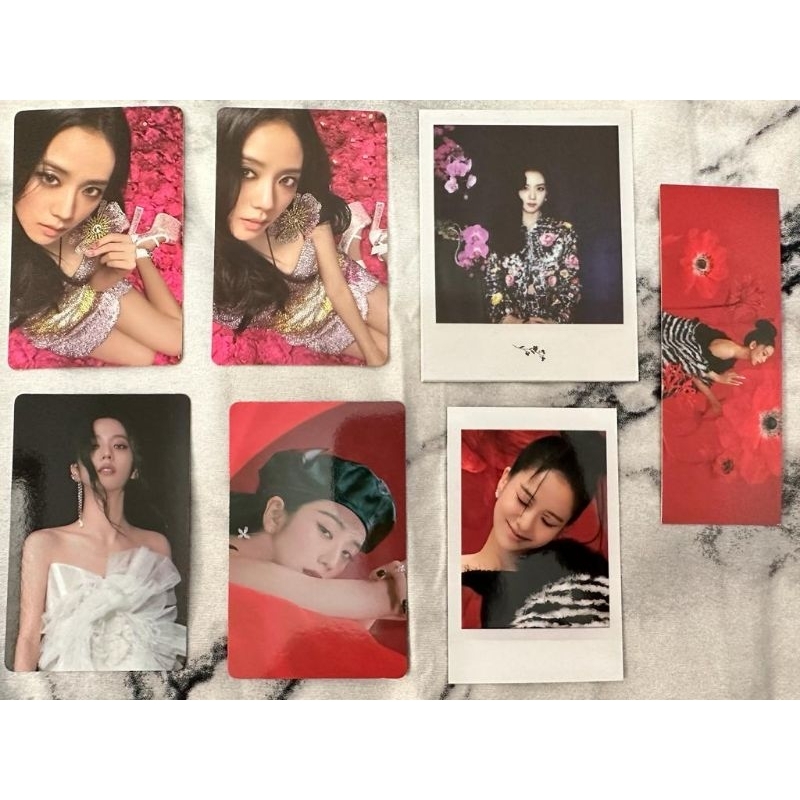 Photocard Jisoo Me Official | Photocard album Jisoo Me red version