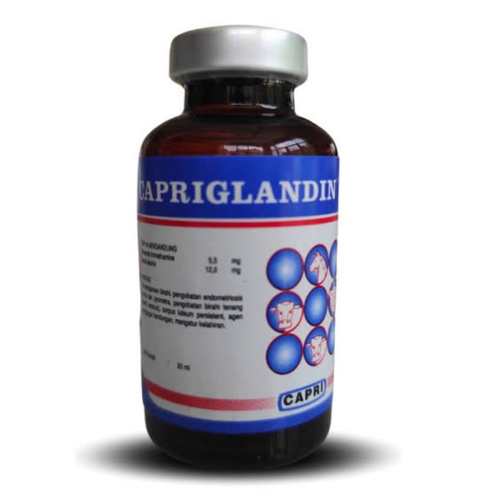 CAPRIGLANDIN 10 ml - Hormon Sinkronisasi birahi (estrus) Prostaglandin Sapi Kambing Domba Kuda Babi
