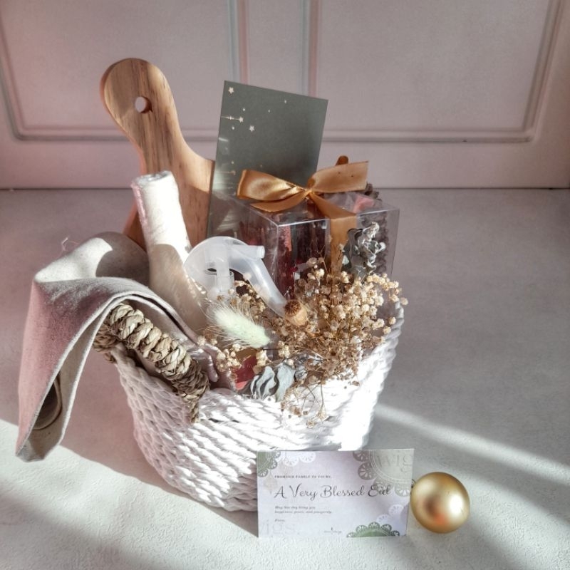 

twigs.id Lebaran Idul Fitri Candle Vase Mini Gift Basket | Hampers Hadiah | Home Living