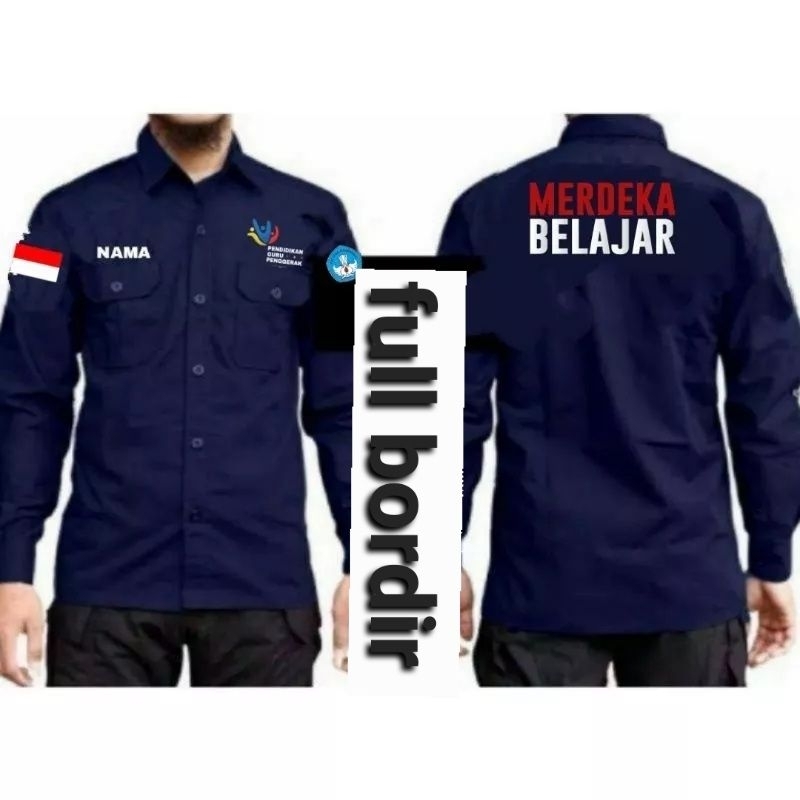 Kemeja Merdeka Belajar Seragam Merdeka belajar Baju Merdeka belajar pdh Merdeka belajar pdl Merdeka 