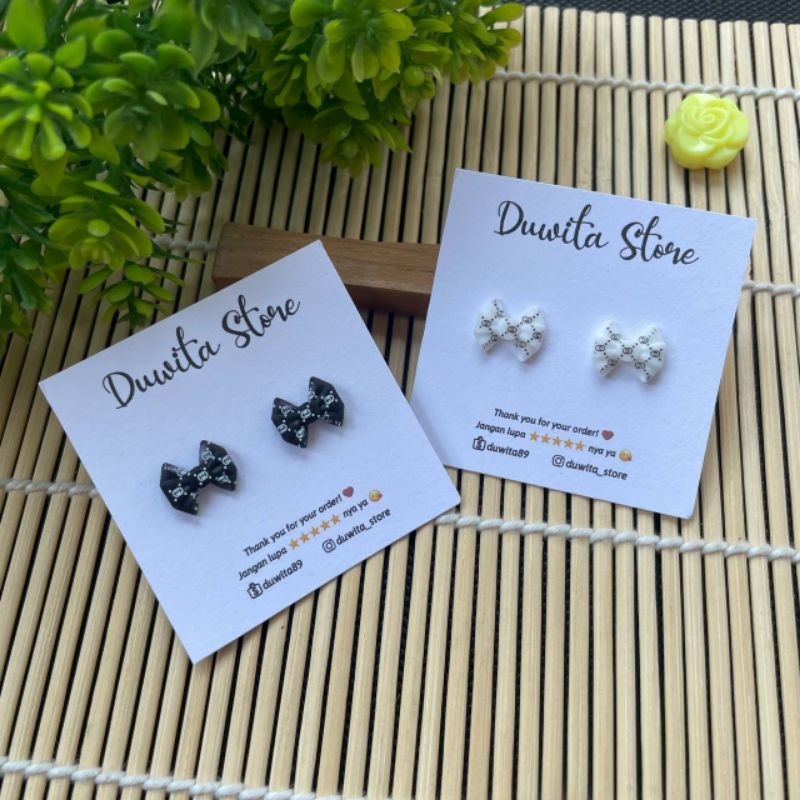 HANDMADE ANTING TUSUK PLASTIK ANAK/DEWASA MOTIF PITA G