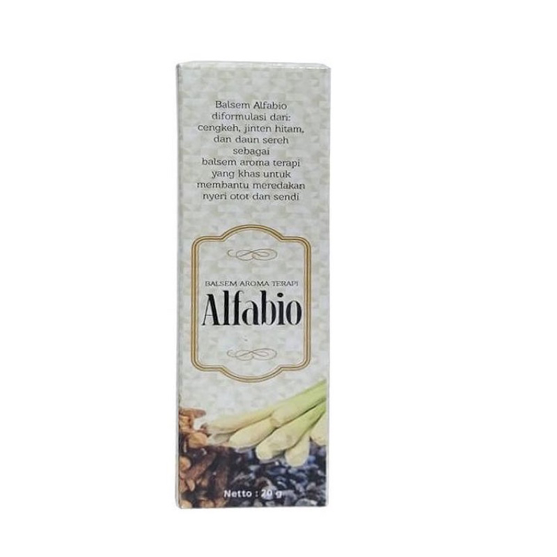 Alfabio Balsem Aroma Terapi 20gr / Alfa bio / Nyeri Otot / Nyeri Sendi / Keseleo / Masuk Angin