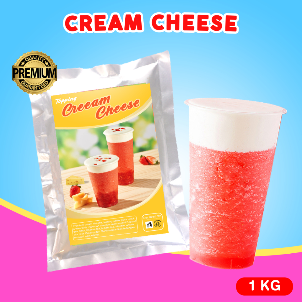 CREAM CHEESE / TOPPING CREAM CHEESE 1KG / BUBUK TOPPING CREAM CHEESE /  CREAM CHEESE FOAM PREMIUM