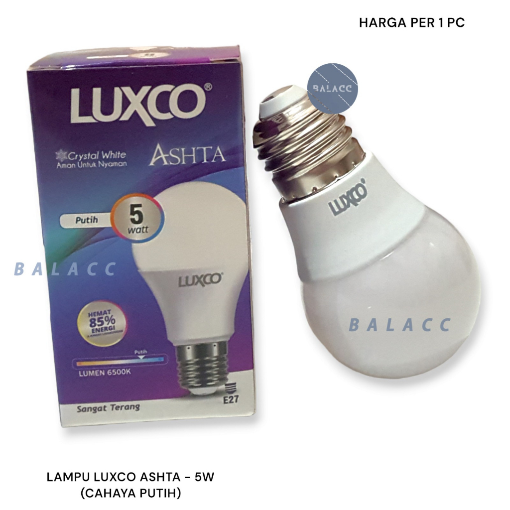 LAMPU LED LUXCO ASHTA 5 WATT 5W PUTIH