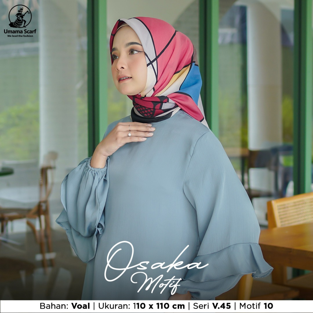 Umama Hijab Segi Empat Osaka Motif PILIH WARNA