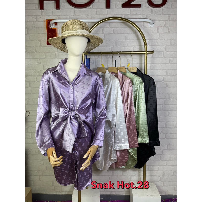 DRESS TUNIK CHNEL SATIN BRAND SNAK HOT28 FASHION WANITA IMPORT BANGKOK