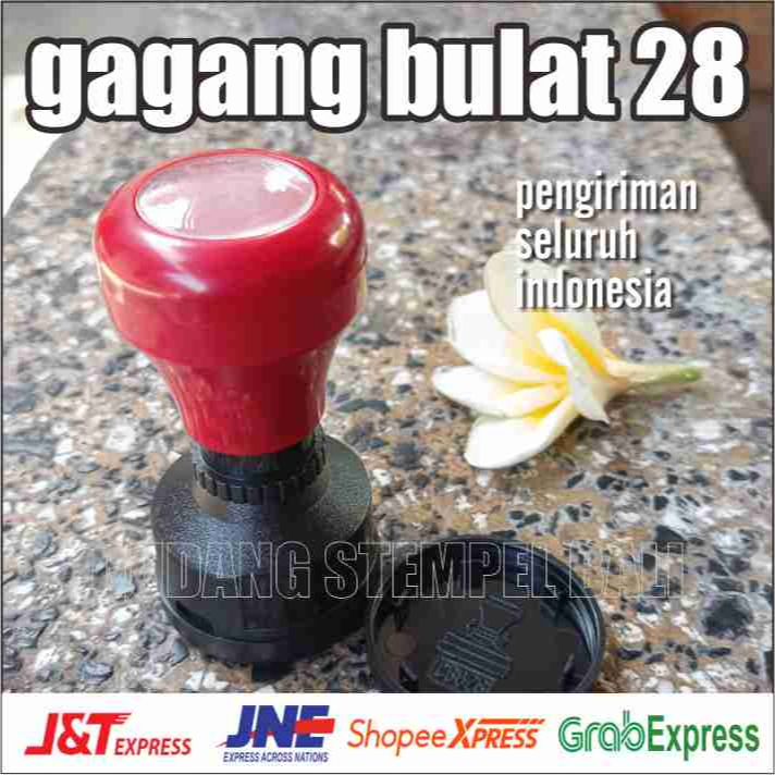 

gagang stempel bulat d28 stampel flash bali