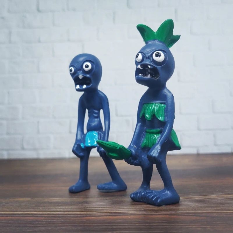 Set 2pcs Zombie VS Plants Action Figure Mainan McD Happy Meal