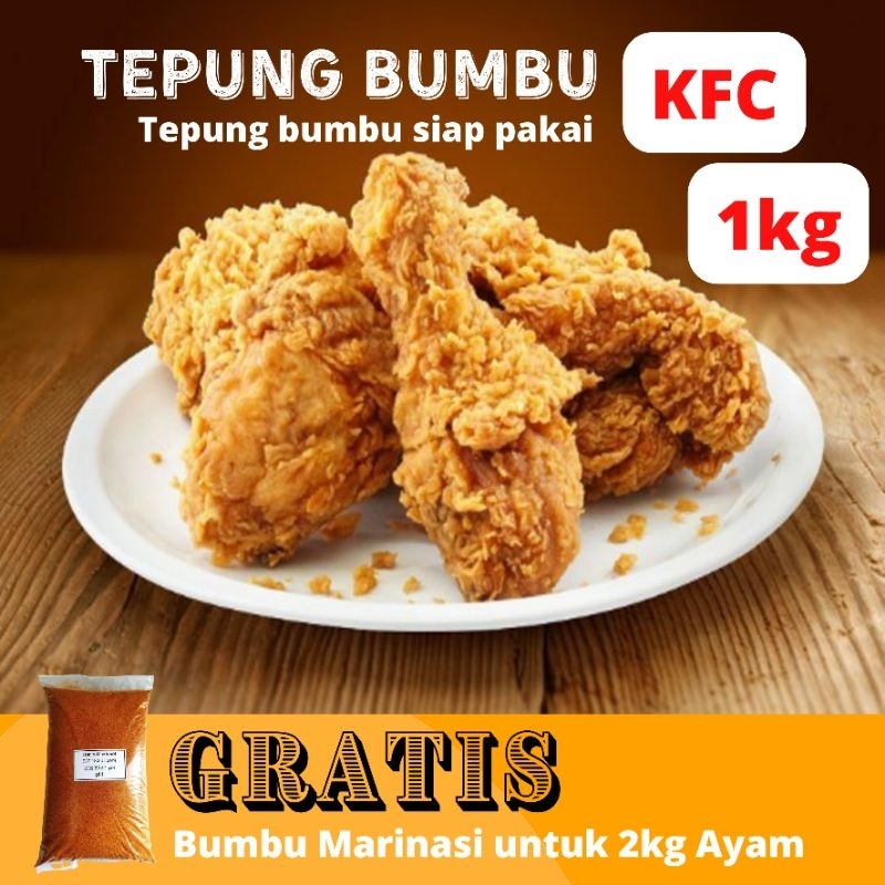 

Tepung crispy fried chicken siap pakai 1 kg free bumbu marinasi / breader kfc