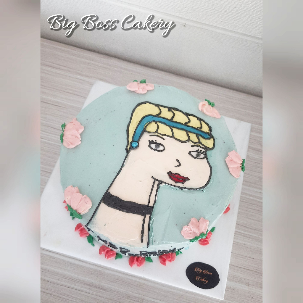 UGLY CAKE PHOTO CHARACTER KUE MUKA JELEK WITH BUTTERCREAM ALL IN