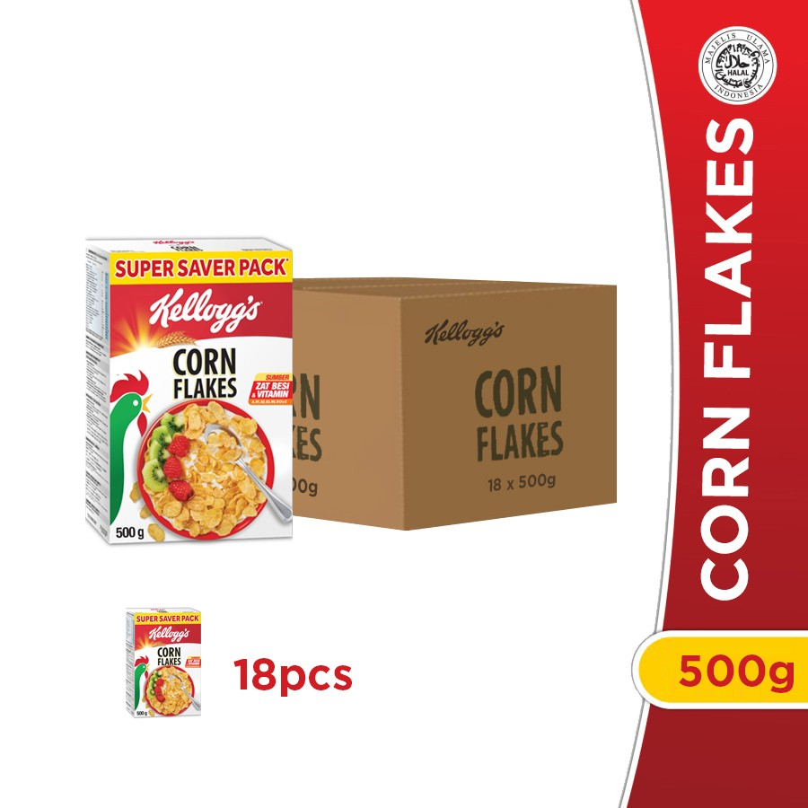 

[CARTON DEALS] Kelloggs Corn Flakes Sereal 500g x 18pcs