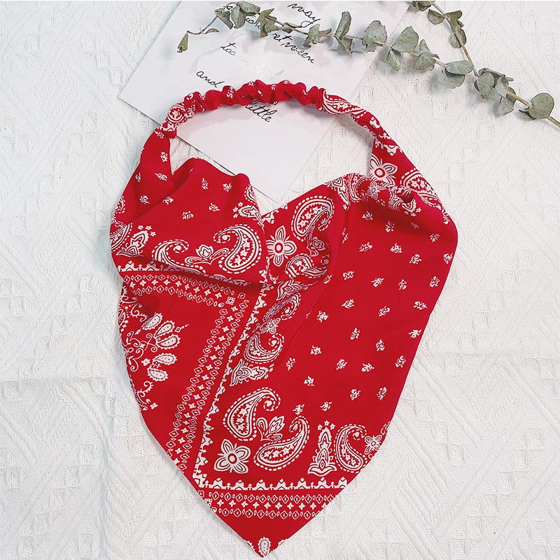 Bandana Wanita Korea HeadBand Hairband shawl slayer Motif Batik red Warna Hip Hop import AESTHETIC STYLE STREETWEAR Hair tali rambut aksesoris rambut