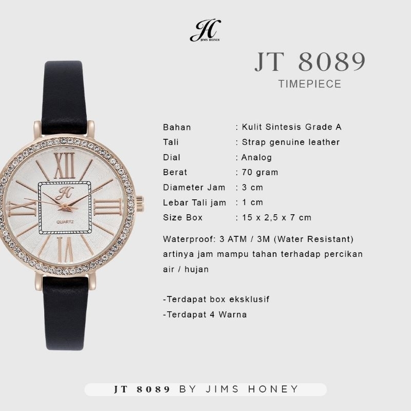 Jimshoney - JT 8089 Jam Jimshoney Promo Termurah Free Box exlusive