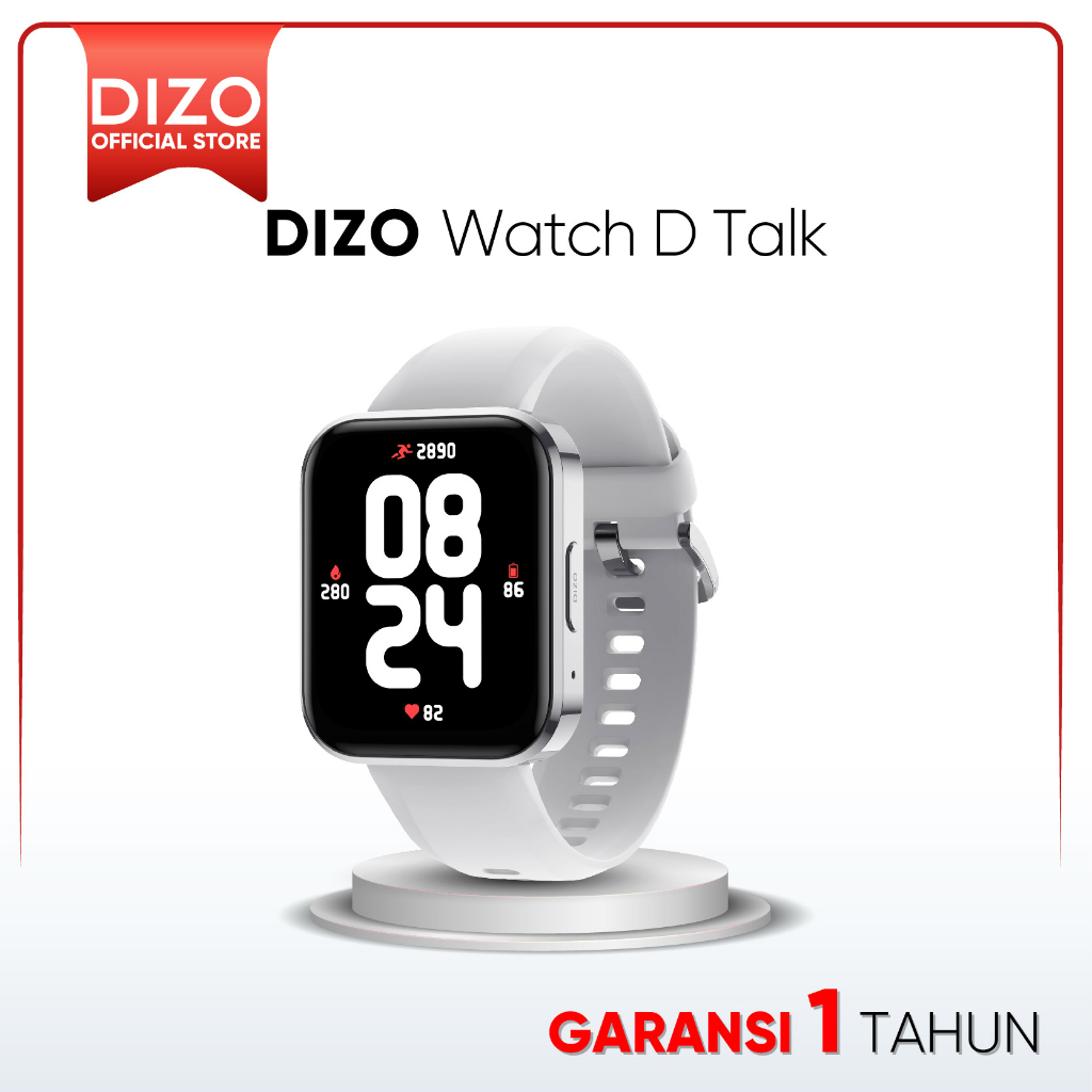 DIZO Watch D Talk 1.8 display with calling&amp;7 day battery (by realme Techlife)  (Silver, Free Size)