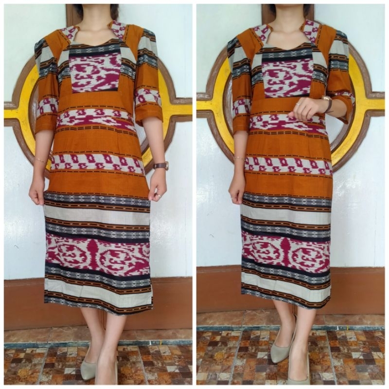 dress batik etnik katun strecht