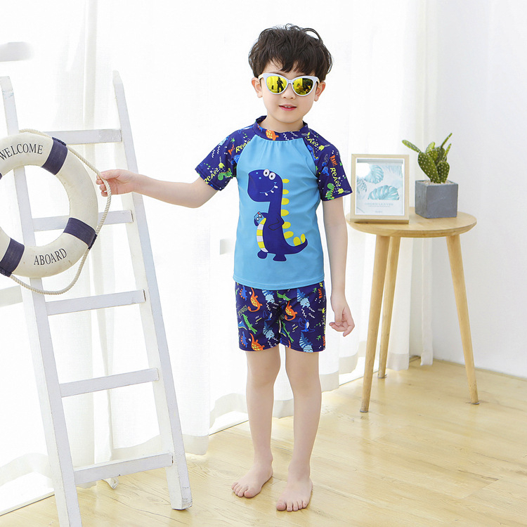 BR3-Baju Renang Anak Laki Dino Import 3in1 Set.